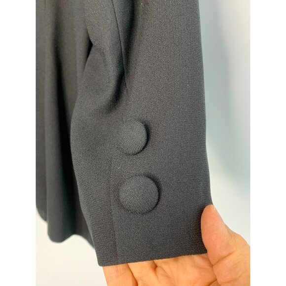 Kasper A.S.L. Petite Women's Black Blazer 12P Double-Breasted 7200 Tux - Picture 8 of 10